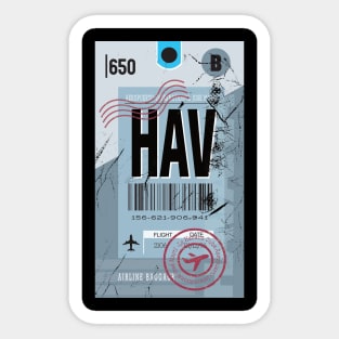 Havana Cuba Airport Badge Sticker